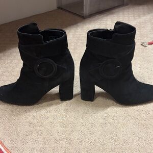 Nature Breeze Black Ankle Booties